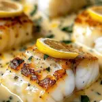 Baked Cod in Coconut Lemon Cream Sauce