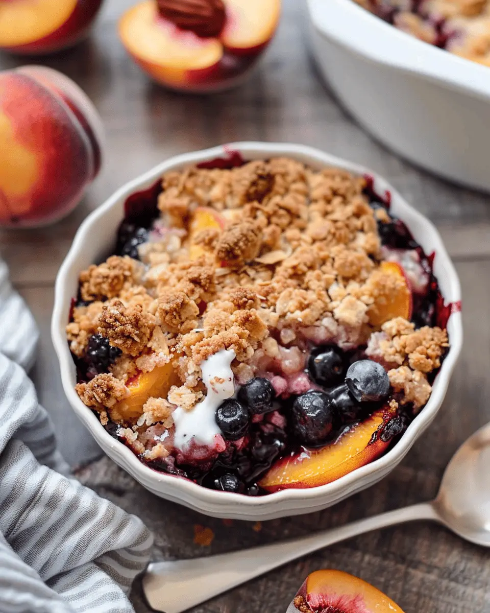 Blueberry Peach Crumble: The Best Indulgent Summer Dessert
