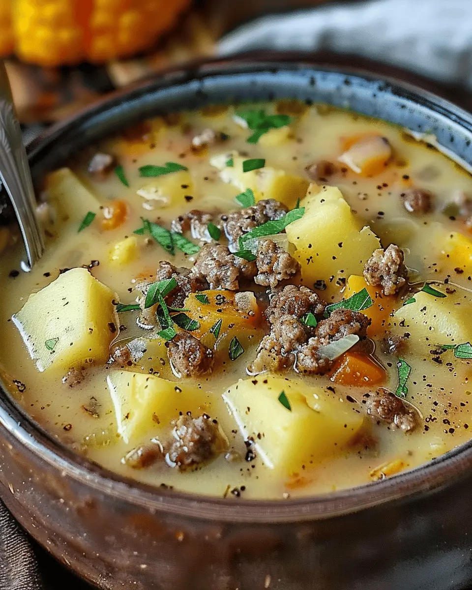 Cheesy Hamburger Potato Soup: The Best Comfort Food Recipe