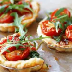 Cherry tomato & rocket tartlets