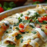 Chicken Enchiladas with Sour Cream White Sauce