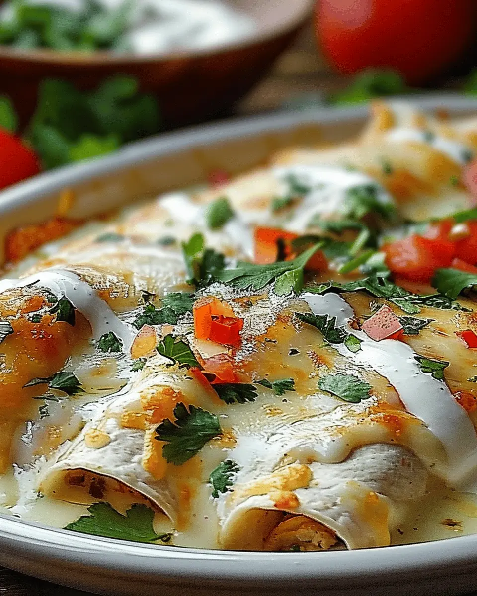 Chicken Enchiladas with Sour Cream White Sauce: The Best Recipe