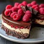 Dark Chocolate Raspberry Cheesecake