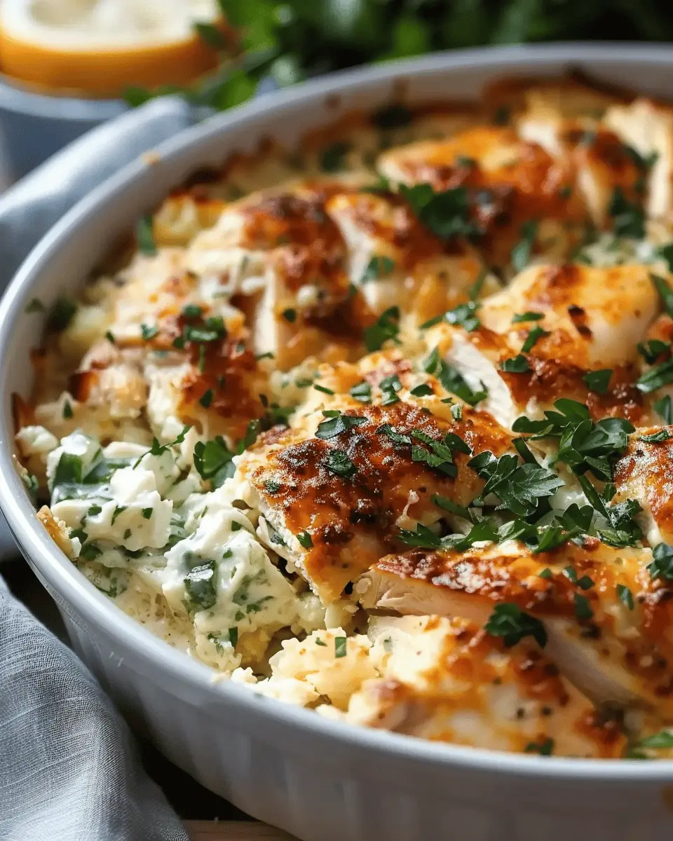 Dump-and-Bake Chicken Tzatziki Casserole: Easy Family Delight