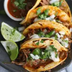 Easy Birria Tacos with Consomme in the Slow Cooker