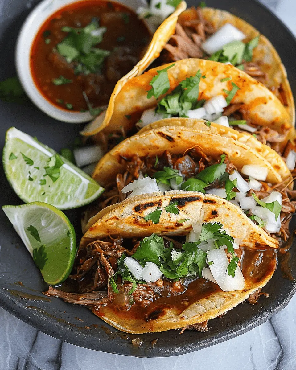 Easy Birria Tacos: Juicy Slow Cooker Delight with Consomme