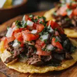 Mexican Tostadas de Carne Asada