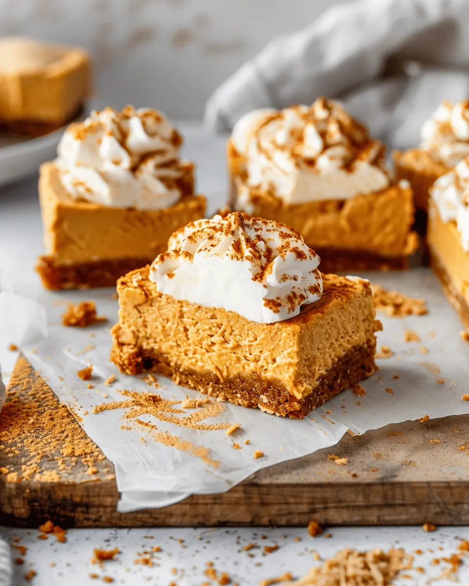 No Bake Pumpkin Cheesecake Bars: Easy Indulgence for Fall Treats