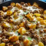 One-Pan Cheesy Meat & Potato Skillet