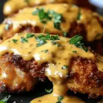 Pretzel Chicken with Mustard-Cheddar Sauce