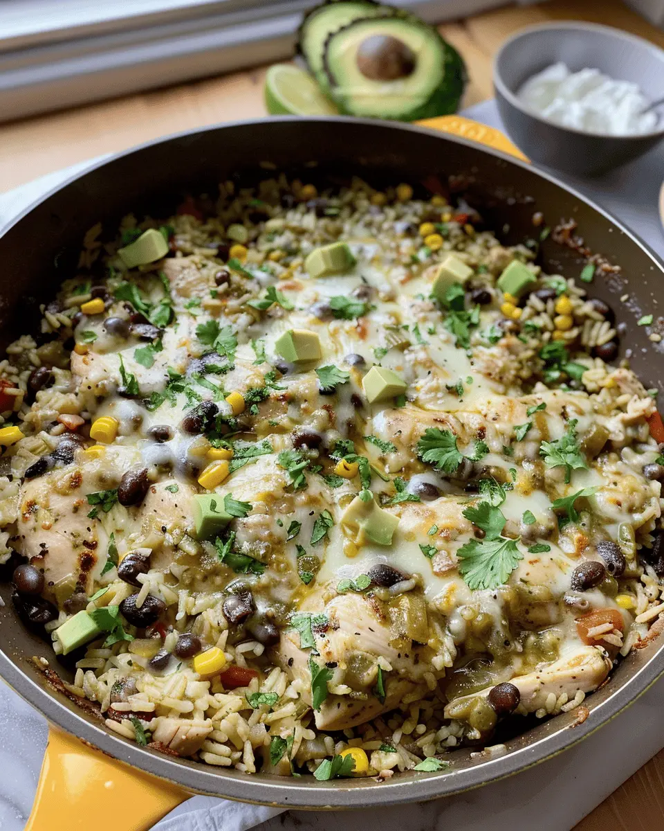 Salsa Verde Chicken and Rice Skillet: A Quick, Flavorful Delight