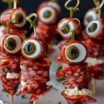 Skewered Salami Eyeballs