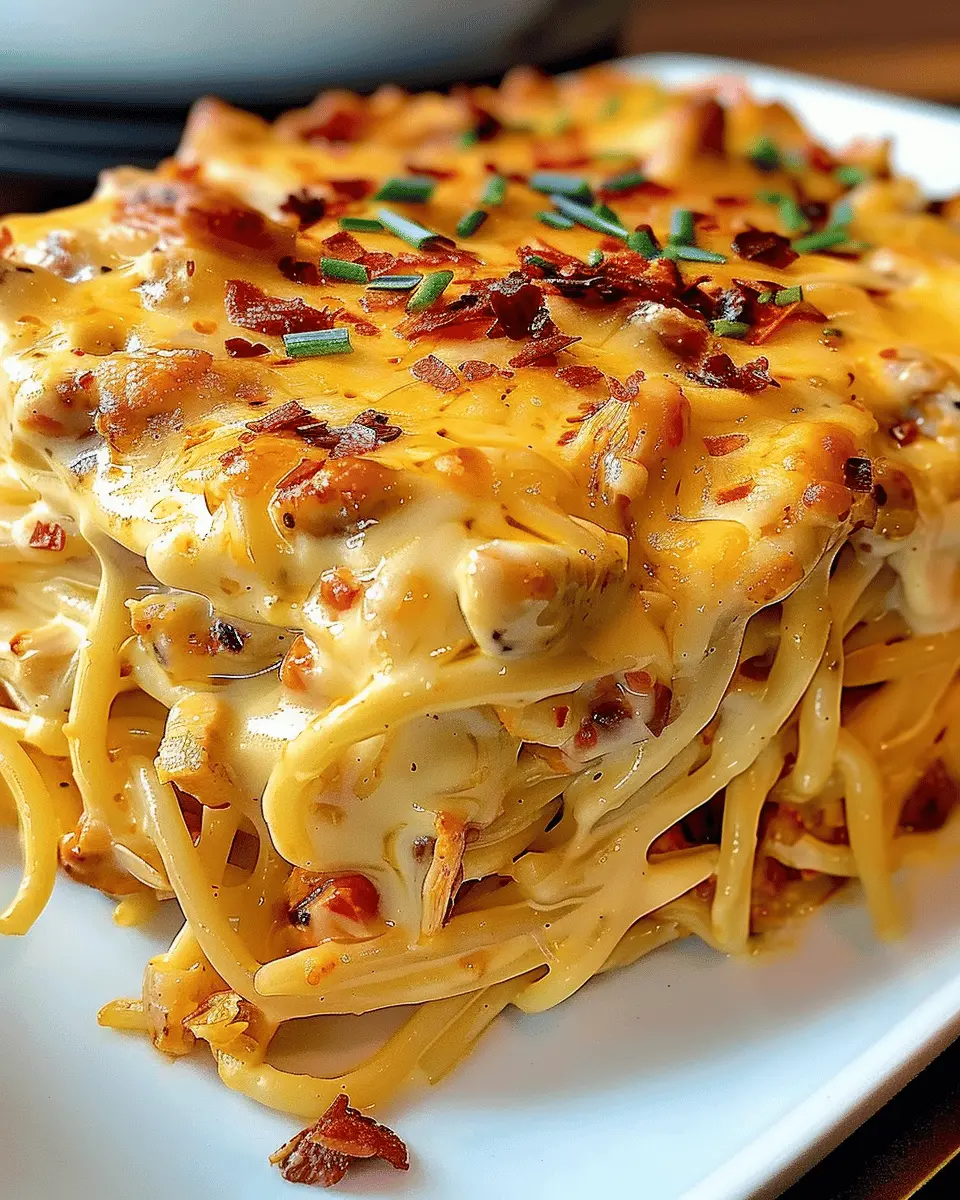 Spicy Southern Cheesy Chicken Spaghetti Casserole Delight