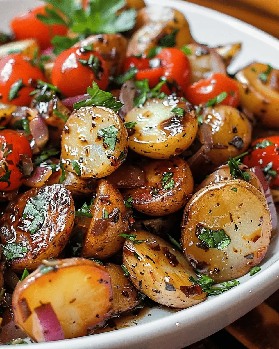 Balsamic Potato Salad: Easy Recipe with Turkey Bacon Twist
