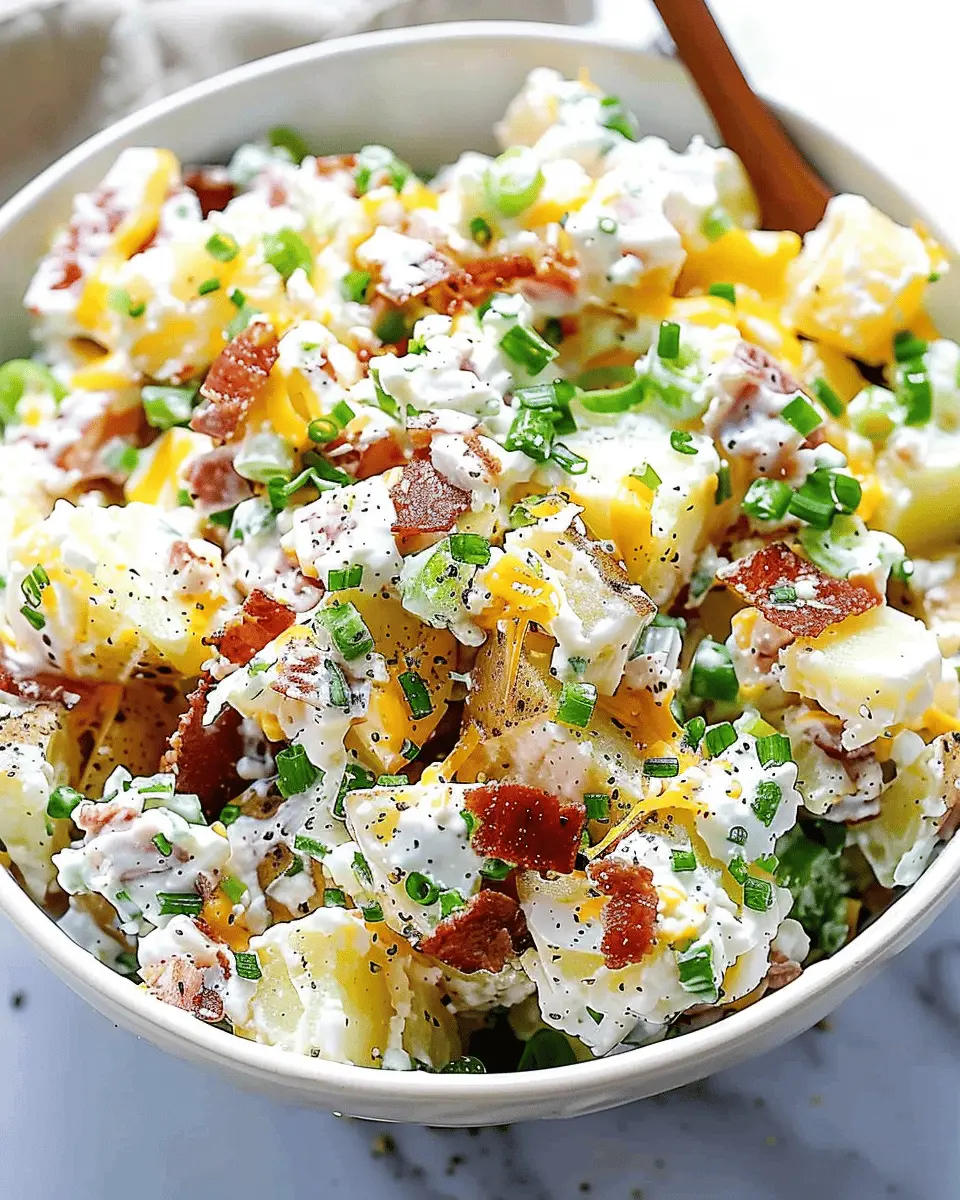 Loaded Baked Potato Salad: The Best Indulgent Twist with Turkey Bacon