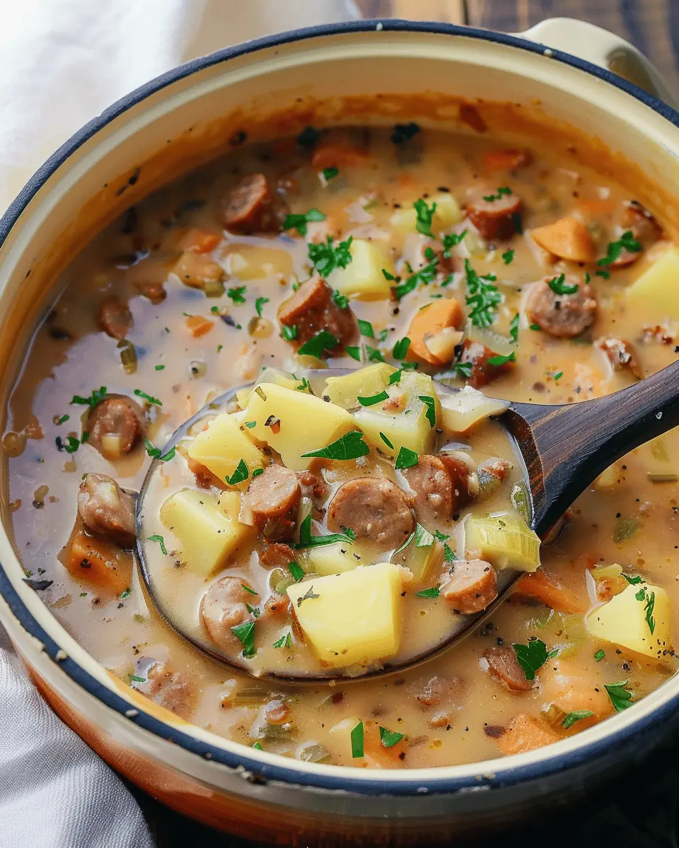 Sausage Potato Soup: Easy Comfort in Every Bowl with Turkey Bacon