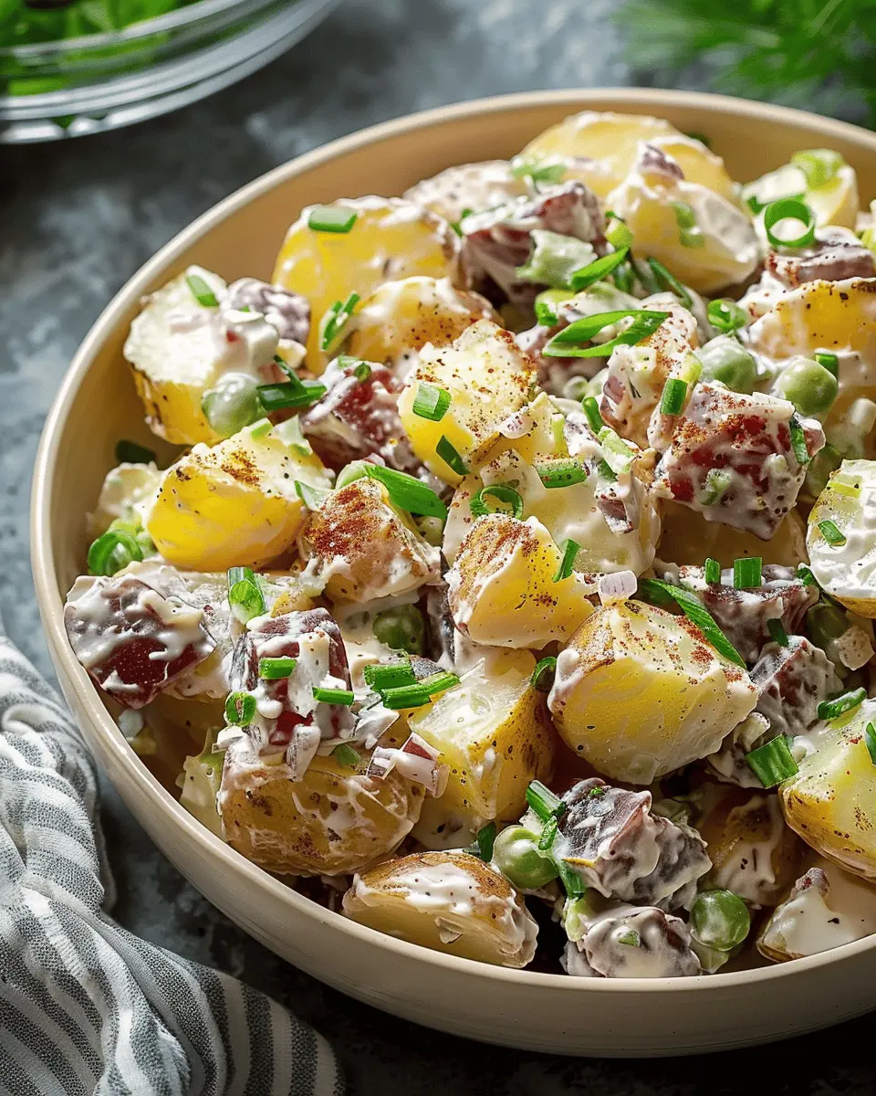 Steakhouse Potato Salad: Easy Recipe with Turkey Bacon & Chicken Ham
