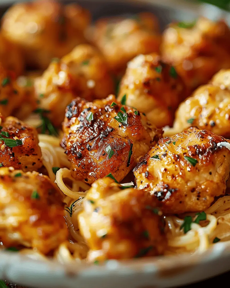 Garlic Butter Chicken Bites with Juicy Turkey Bacon Delight