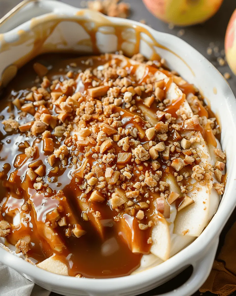 Cream Cheese Caramel Apple Dip: An Indulgent Treat with Toffee Bits