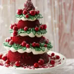 Red Velvet 3D Christmas Tree Cake