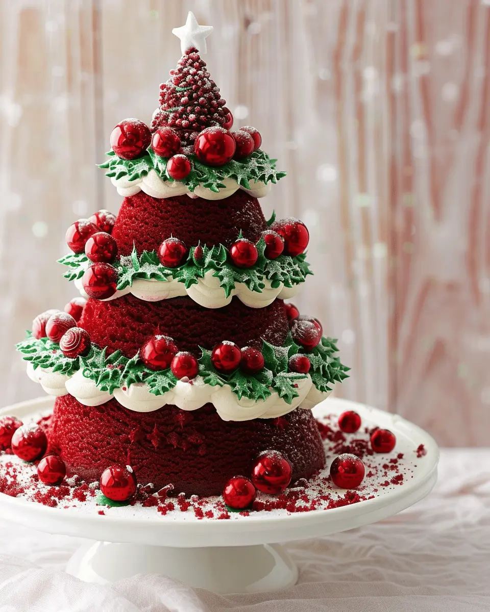 Red Velvet 3D Christmas Tree Cake: The Best Festive Delight