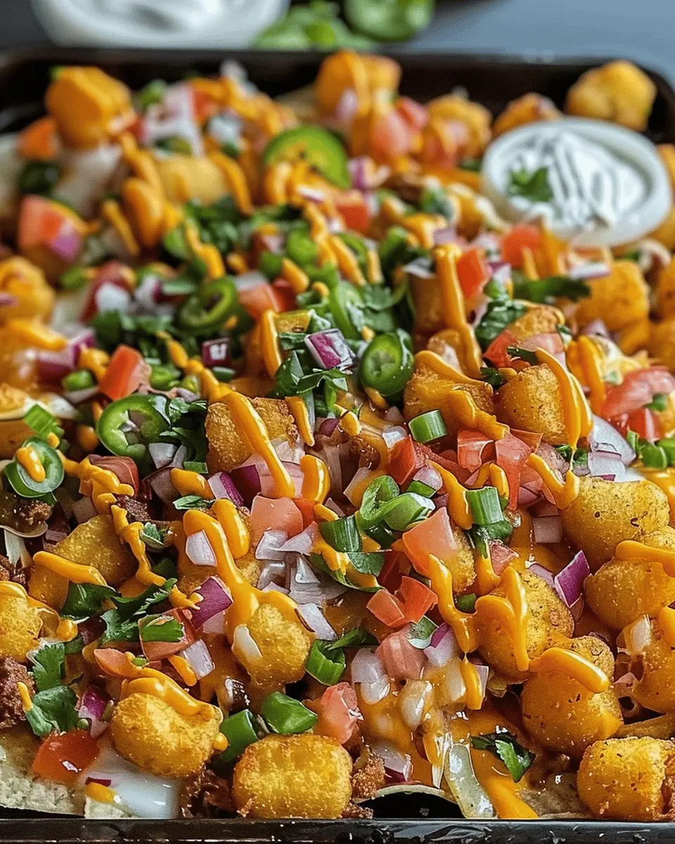Loaded Tater Tot Nachos: Irresistibly Indulgent Turkey Bacon Treats