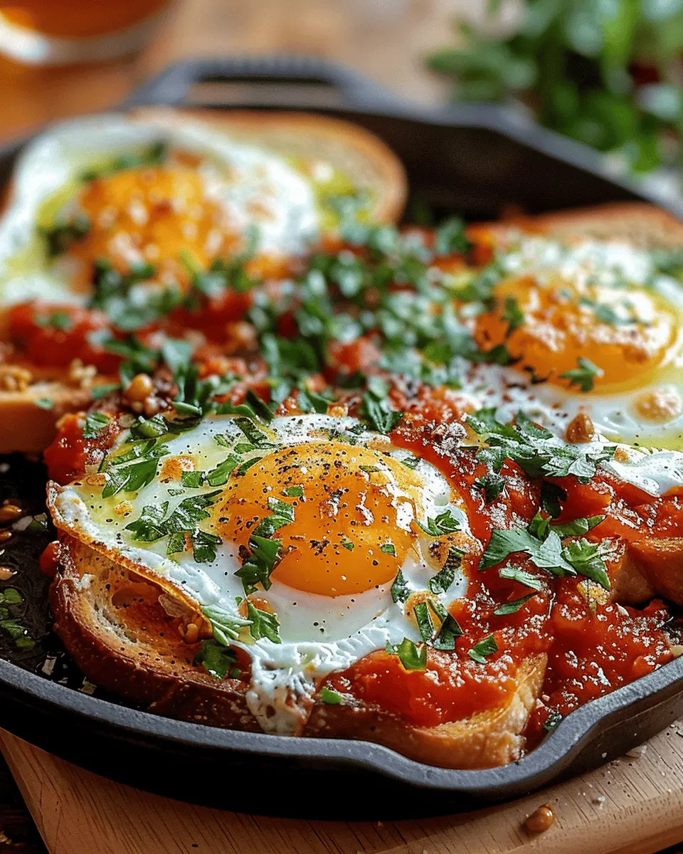 Shakshouka Toast: Easy Recipe with Turkey Bacon and Chicken Ham