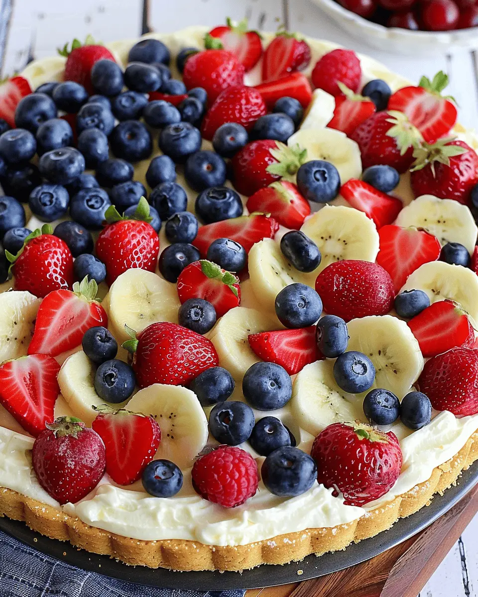Easy American Flag Fruit Pizza: A Fun & Tasty Summer Treat
