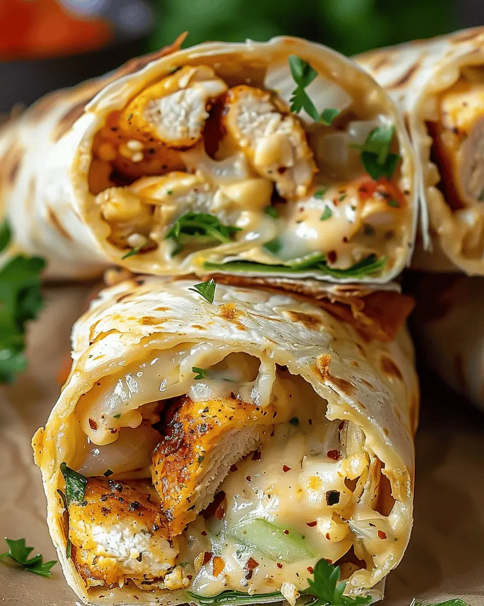 Low Carb Cheesy Garlic Chicken Wraps: Easy and Indulgent Delight