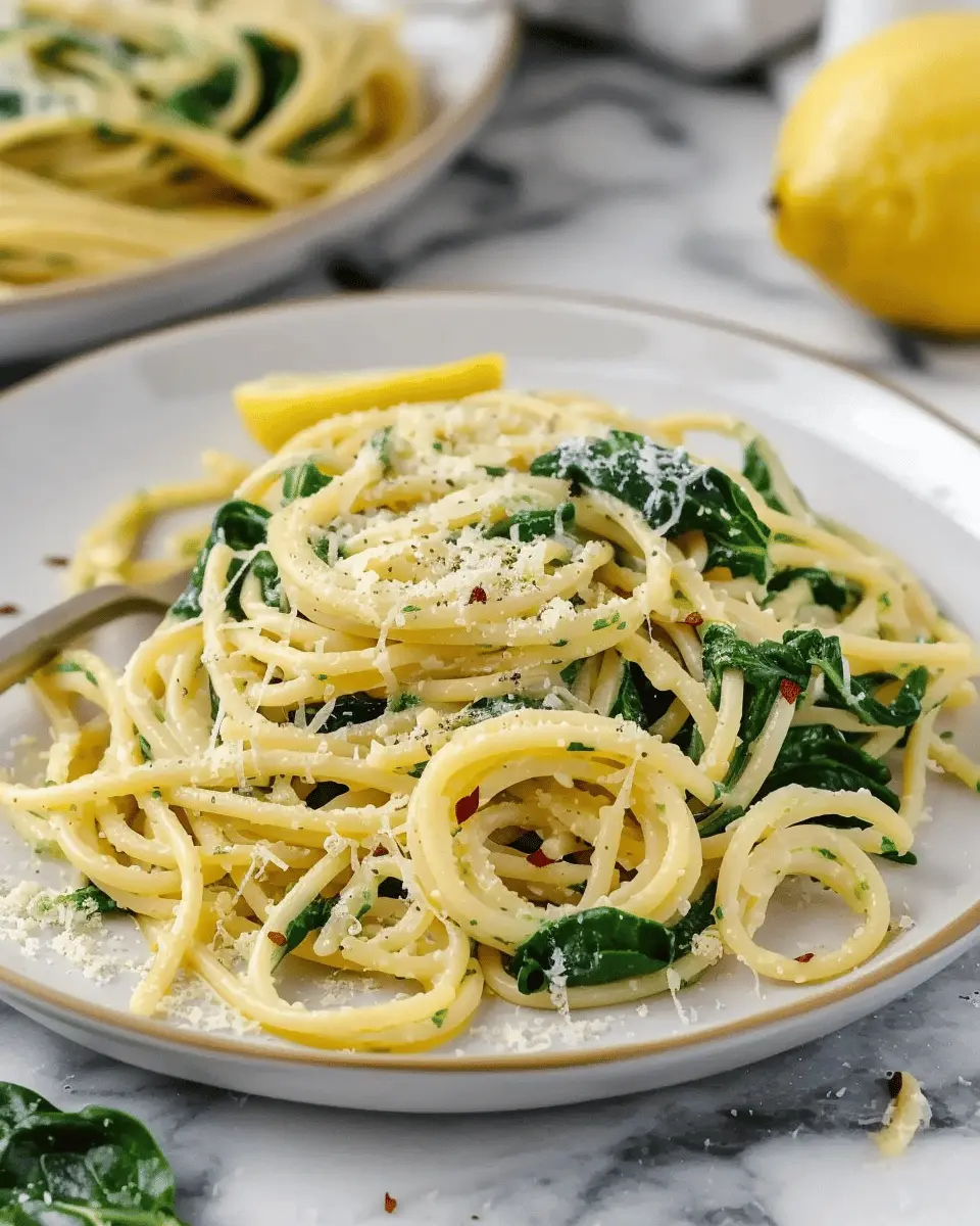 Spinach Lemon Pasta: An Easy and Refreshing Recipe for All