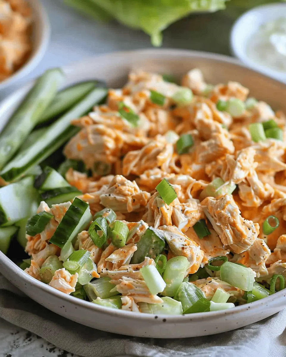 High Protein Buffalo Chicken Salad: Healthy, Easy and Flavorful