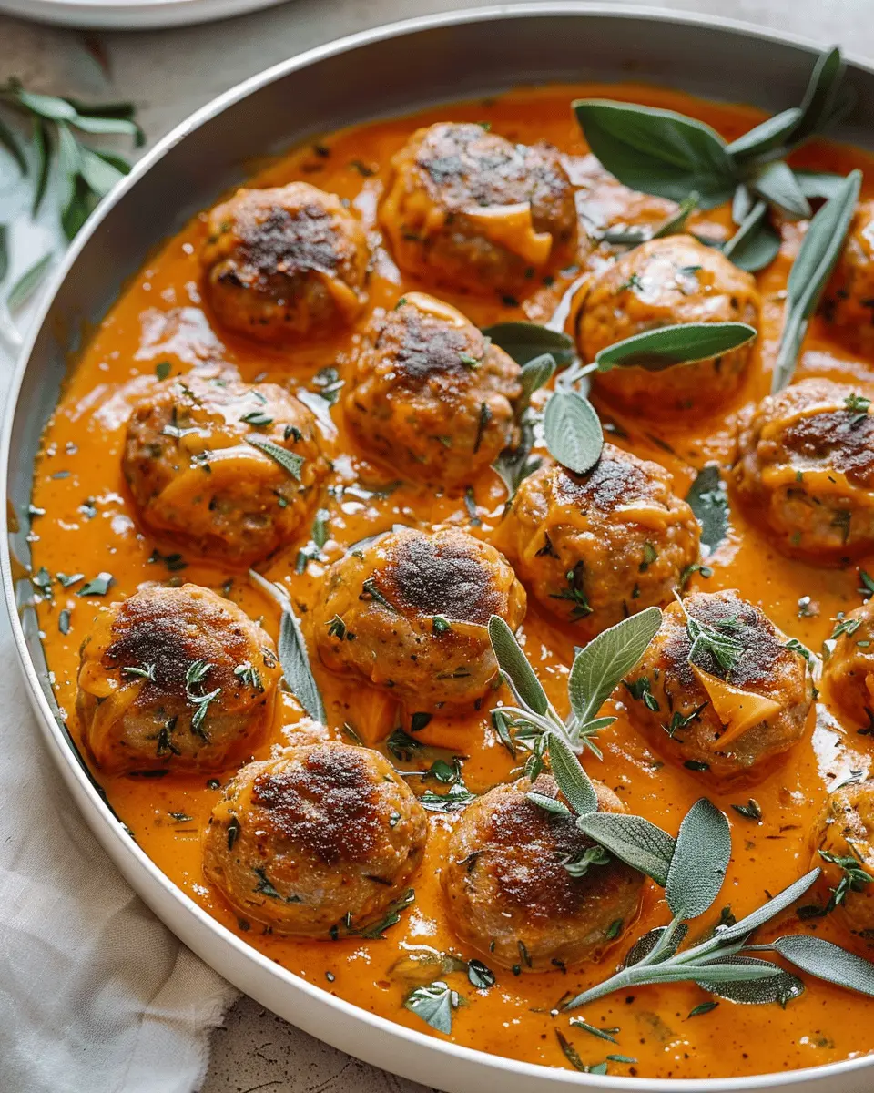 Turkey Meatballs in Pumpkin Sage Sauce: A Cozy, Heartwarming Delight