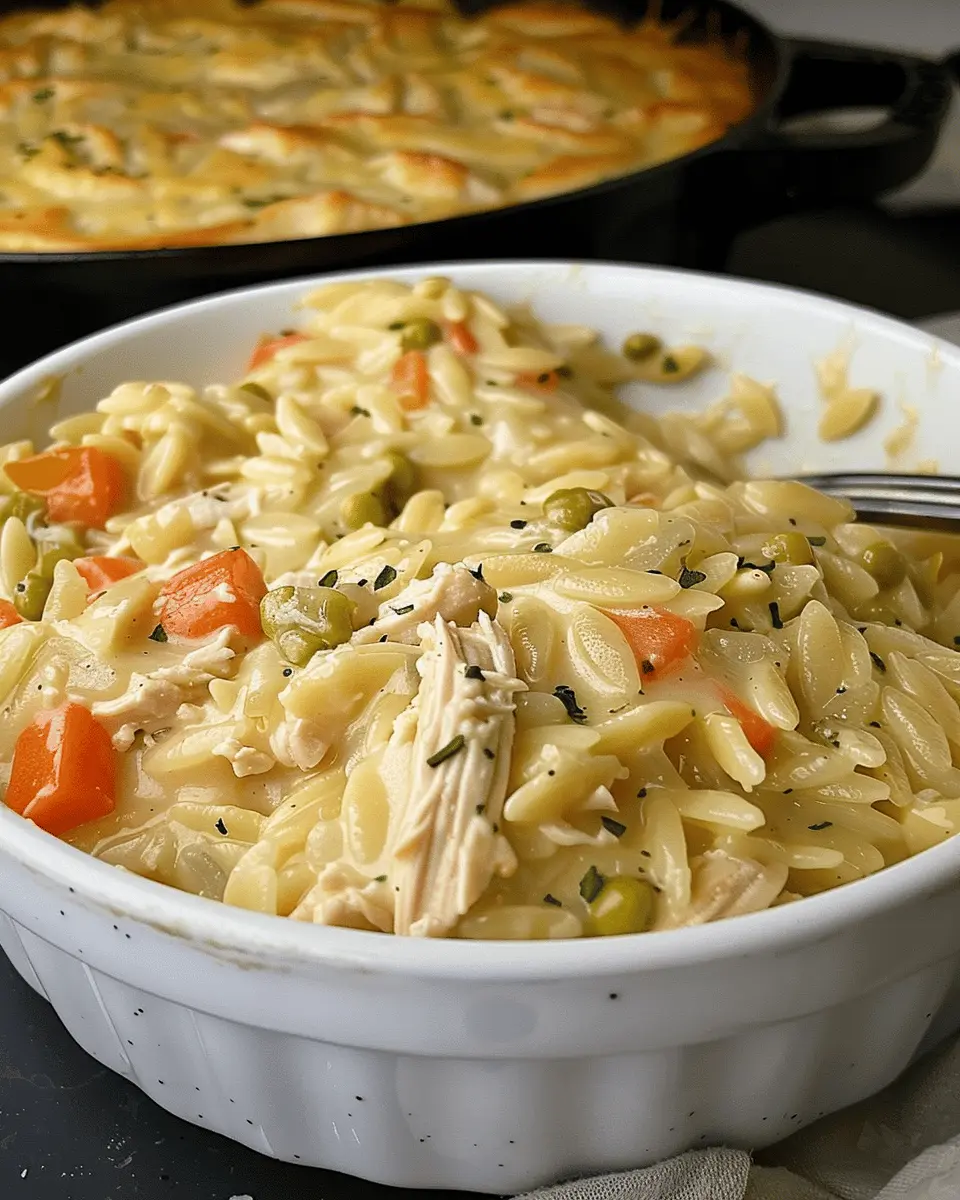 Creamy Chicken Pot Pie Orzo: A Cozy, Comforting Delight