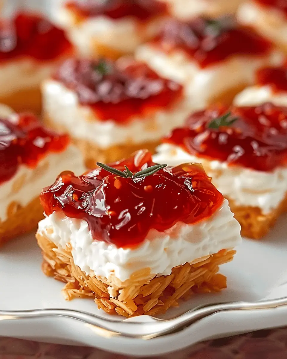 quick pepper jelly cream cheese bites with turkey bacon delight