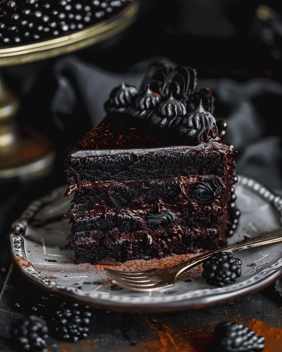 Spooky Black Velvet Halloween Cake: A Decadent Treat for Fall