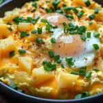 Cheesy Potato Egg Scramble