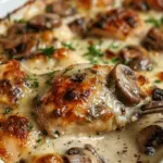 Keto Garlic Mushroom Chicken Casserole
