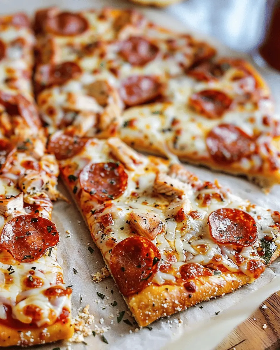 Chicken Crust Pizza: Easy Recipe With Turkey Bacon and Chicken Ham