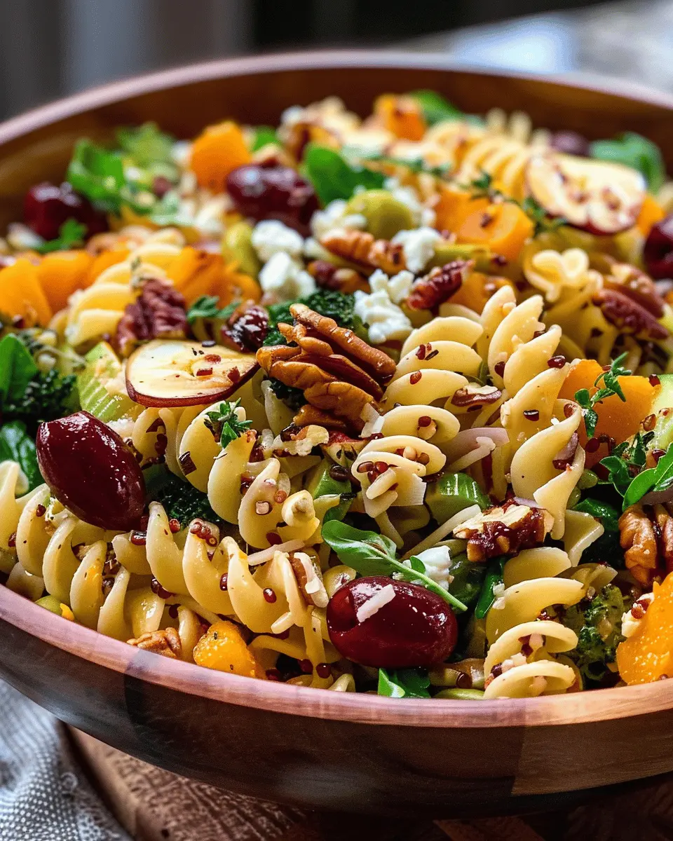 Fall Harvest Pasta Salad: Easy Recipe with Turkey Bacon Delight