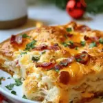 Christmas Morning Bacon, Egg, and Cheese Biscuit Bake