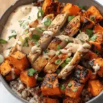 Healthy Chicken & Sweet Potato Rice Bowl