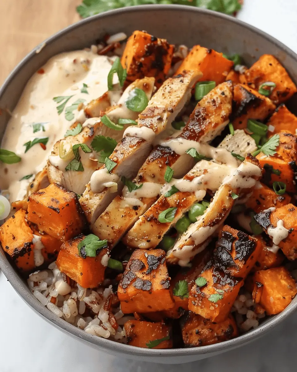 Healthy Chicken Sweet Potato Rice Bowl: Easy & Delicious Recipe
