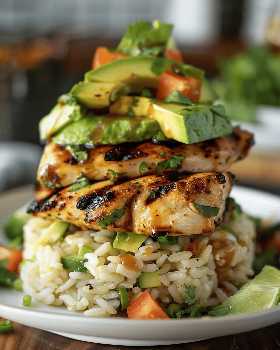 Honey Lime Chicken & Avocado Rice Stack: A Fresh, Zesty Delight