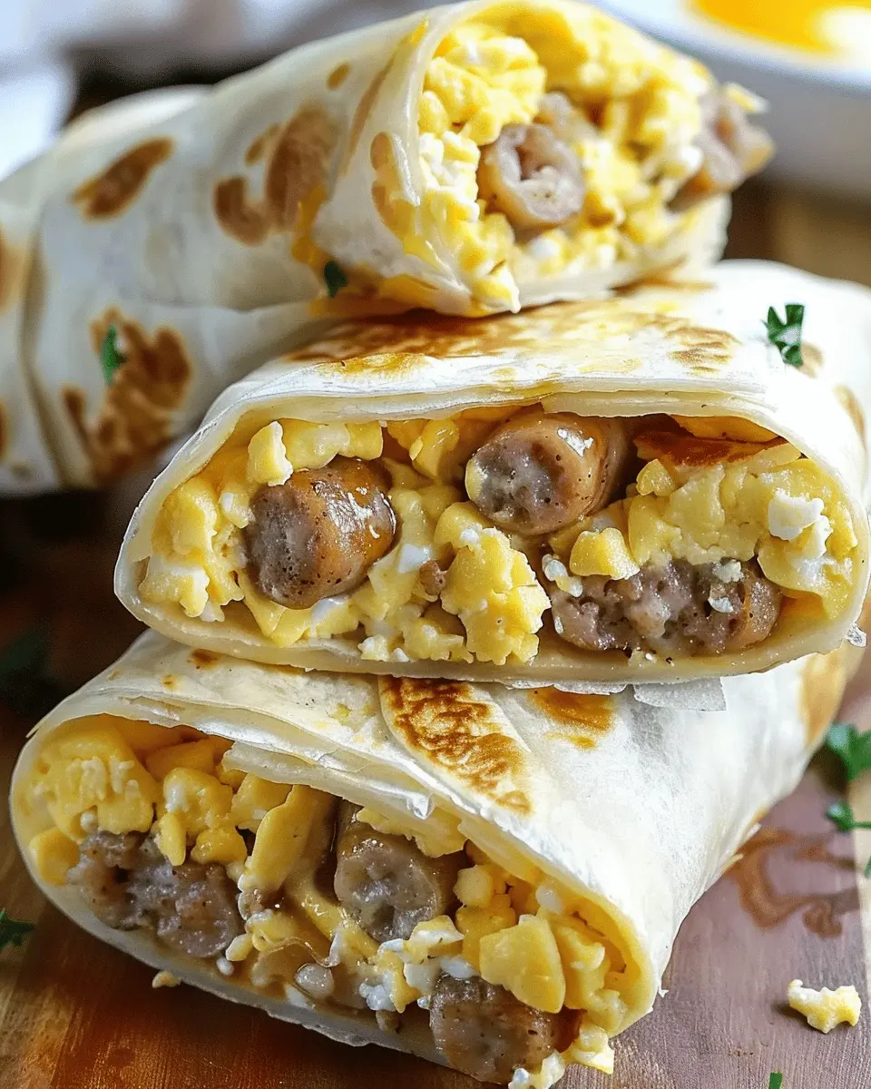 Cheesy Sausage and Egg Wraps – Easy Breakfast Recipe for Busy Mornings