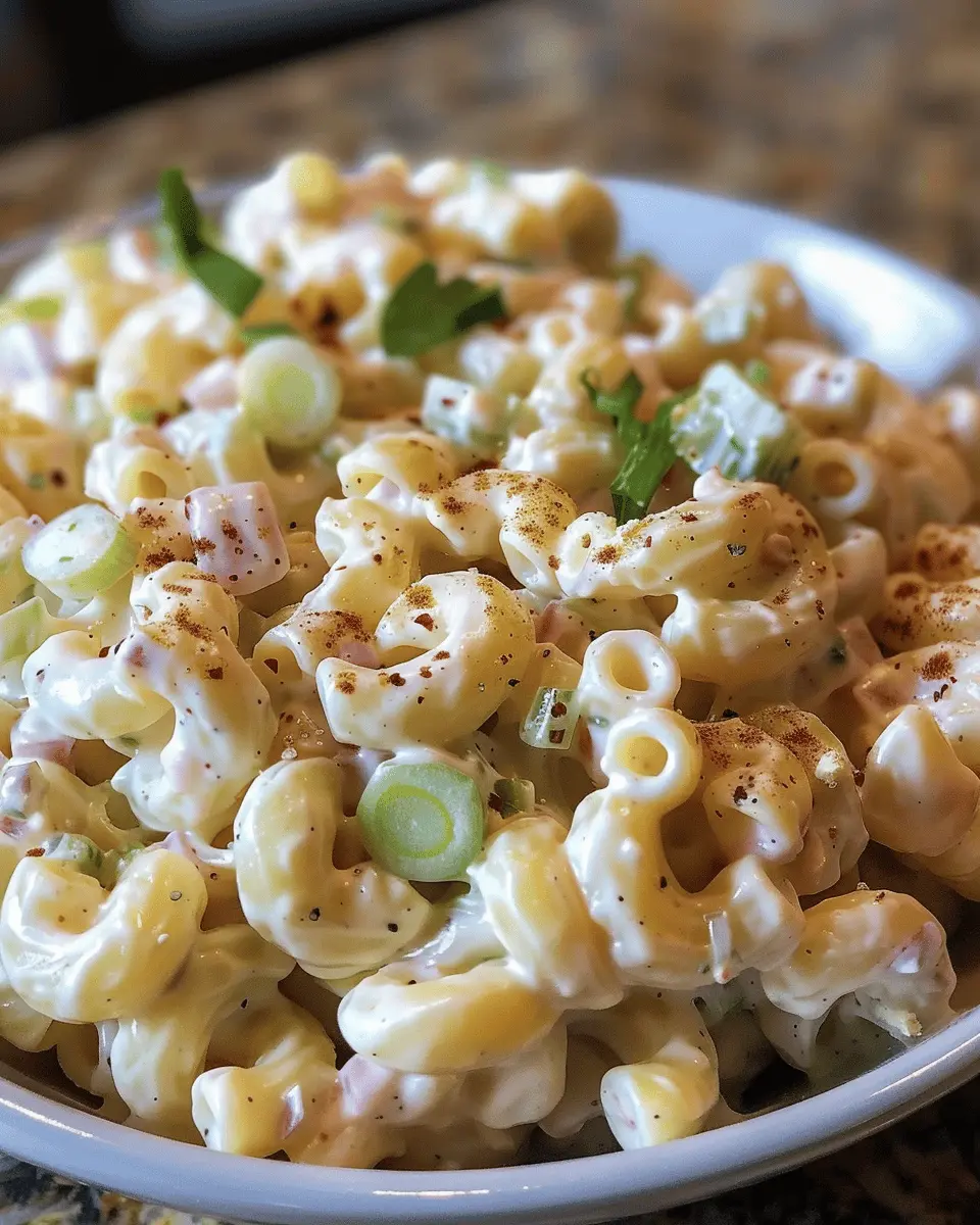 Guy Fieri Macaroni Salad: Indulgent Twist with Turkey Bacon and Chicken Ham