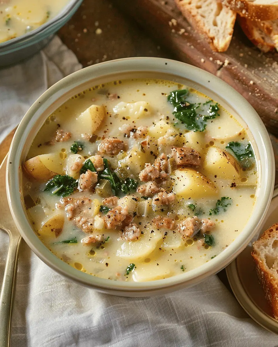 Cozy Crockpot Potato Soup: Indulgent Sausage and Turkey Bacon Delight