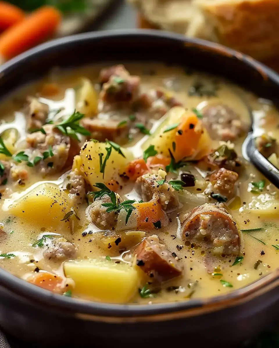 Comforting Potato and Sausage Chowder: A Hearty Weeknight Delight