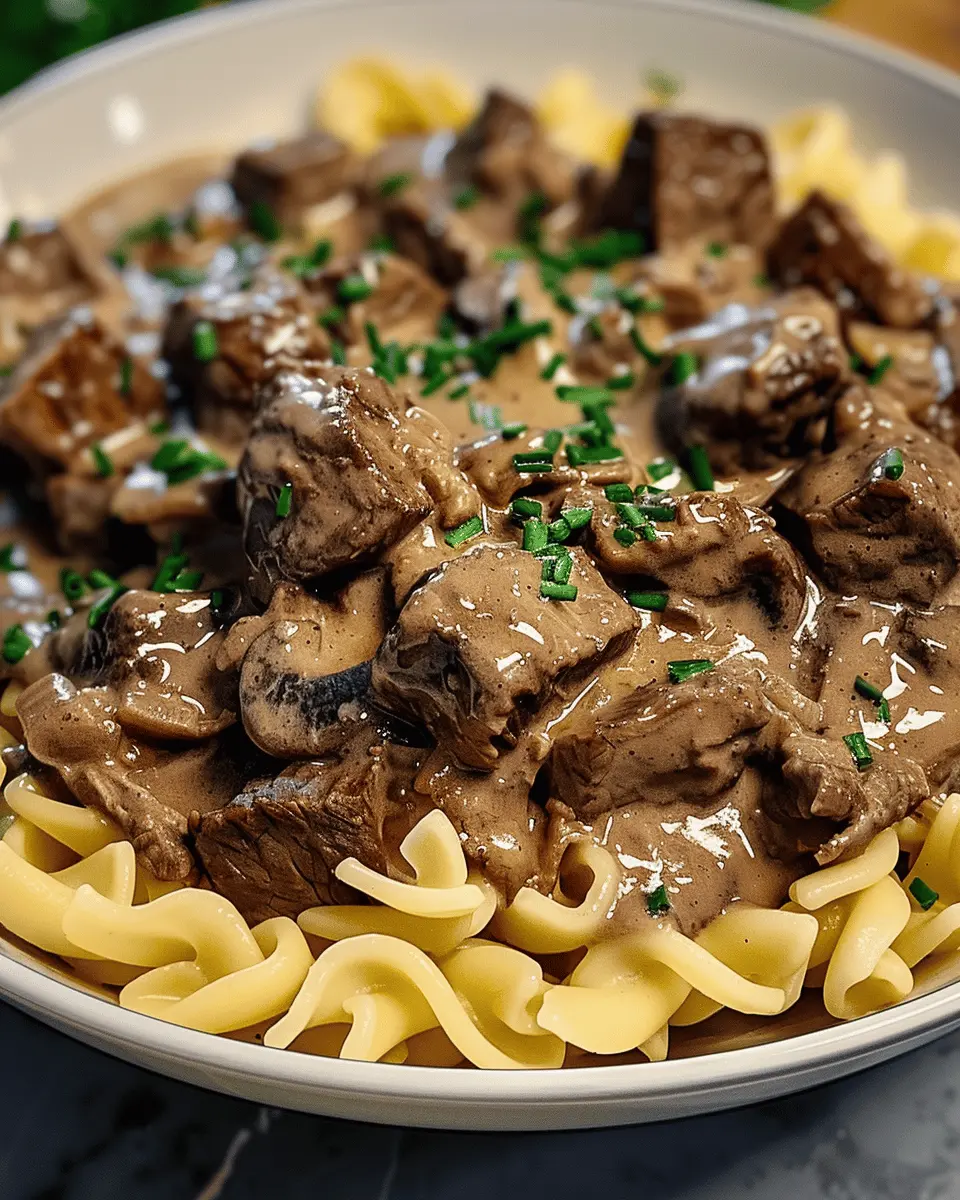 Beef Stroganoff with Egg Noodles: A Comforting Family Favorite