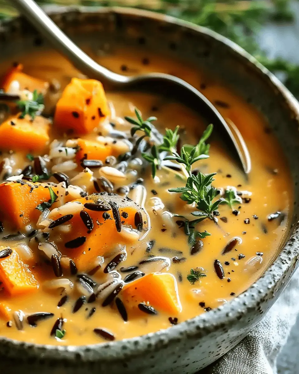 Vegan Pumpkin Wild Rice Soup for Cozy Autumn Evenings