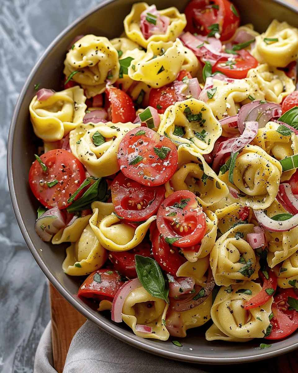 Italian Grinder Tortellini Pasta Salad with Turkey Bacon Delight